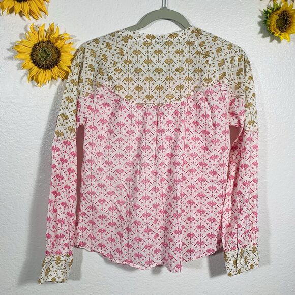 Sundance Aztec Button Down Boho Blouse Size Petite Small Women’s - Picture 8 of 11